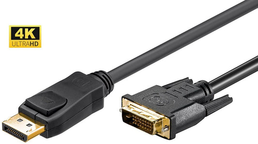 MicroConnect DP-DVI-MM-300 DisplayPort 1.2 to DVI-D Cable 3m – Full HD, Gold Plated, 25-Year Warranty