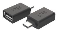 Logitech 956-000005 USB-C to USB-A Adapter – Graphite, USB 2.0, 1 Year Warranty