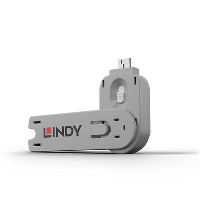 Lindy 40624 USB Type A Port Blocker Key – White, Secure USB Port Protection, ABS