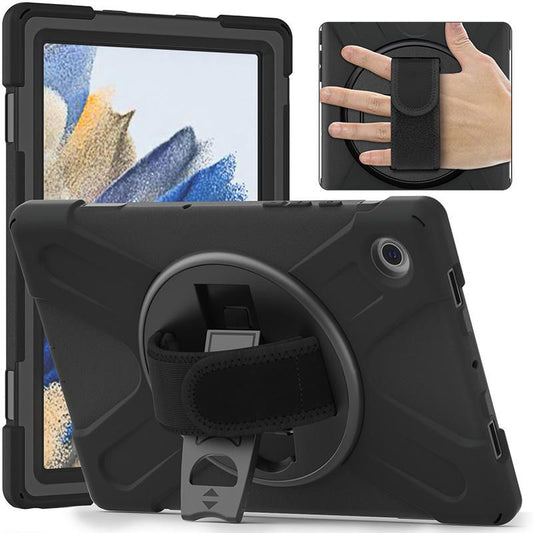 eSTUFF ES681854-BULK Tablet Case – 12.4" Shockproof Cover with 360° Stand, Black