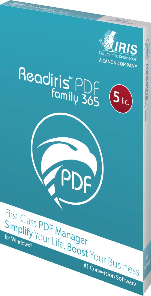 I.R.I.S. 462187 Readiris PDF Family 365 – PDF Software 3-Month Licence