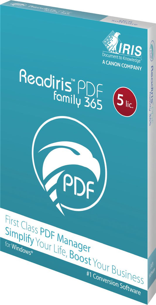 I.R.I.S. 462187 Readiris PDF Family 365 – PDF Software 3-Month Licence