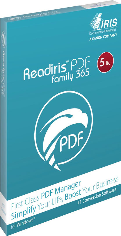 I.R.I.S. 462187 Readiris PDF Family 365 – PDF Software 3-Month Licence