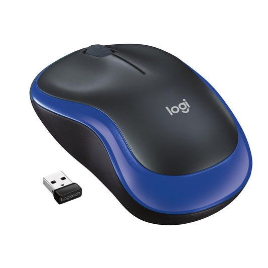 Logitech 910-002236 Wireless Mouse M185 Blue – Optical 1000DPI Ambidextrous
