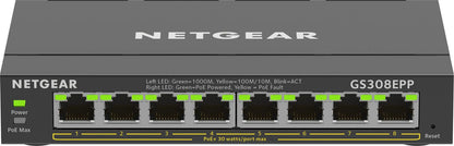 Netgear GS308EPP-100PES 8-Port Gigabit Ethernet Managed PoE+ Switch – L2/L3, 16Gbps