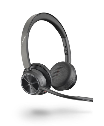 Poly 218475-02 Voyager 4320 UC Wireless Headset – Binaural, Bluetooth 5.2, USB-A