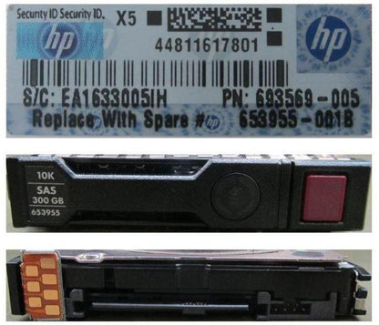 Hewlett Packard Enterprise 653955-001 2.5" 300GB SAS HDD – 6Gb/s Hot-Plug