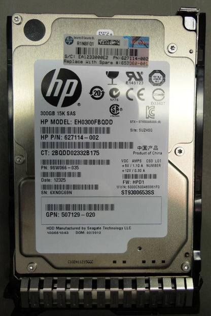 Hewlett Packard Enterprise 653960-001-RFB 300GB SAS 2.5" 15K Hot-Swap HDD