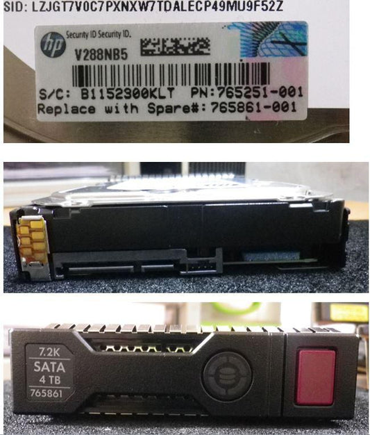Hewlett Packard Enterprise 765861-001 4TB 3.5" SATA HDD 7200RPM 6Gbps