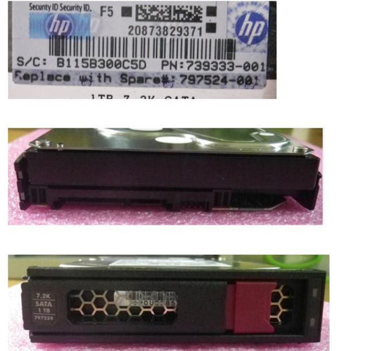 Hewlett Packard Enterprise 797524-001 1TB 3.5" SATA 7200RPM Internal Hard Drive