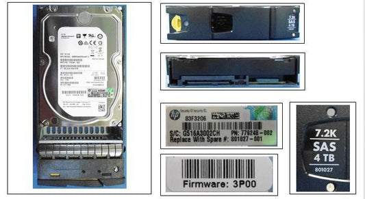 Hewlett Packard Enterprise 801027-001-RFB 4TB Internal Hard Drive SAS NL LFF