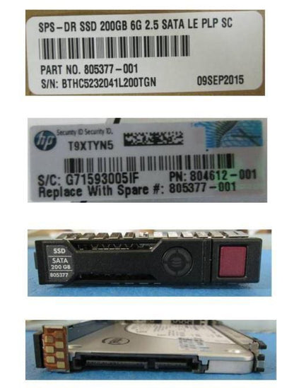 Hewlett Packard Enterprise 805377-001-RFB 2.5" 200GB SATA III SSD – 6 Gbit/s
