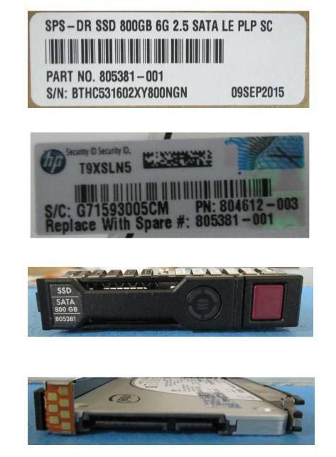 Hewlett Packard Enterprise 805381-001-RFB Internal SSD 800GB SATA Hot-Plug