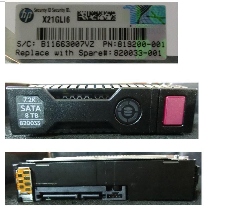Hewlett Packard Enterprise 820033-001 8TB 3.5" SATA HDD 7200RPM 6Gbps