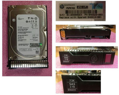 Hewlett Packard Enterprise 846614-001 3TB 3.5" 12G SAS 7200RPM HDD