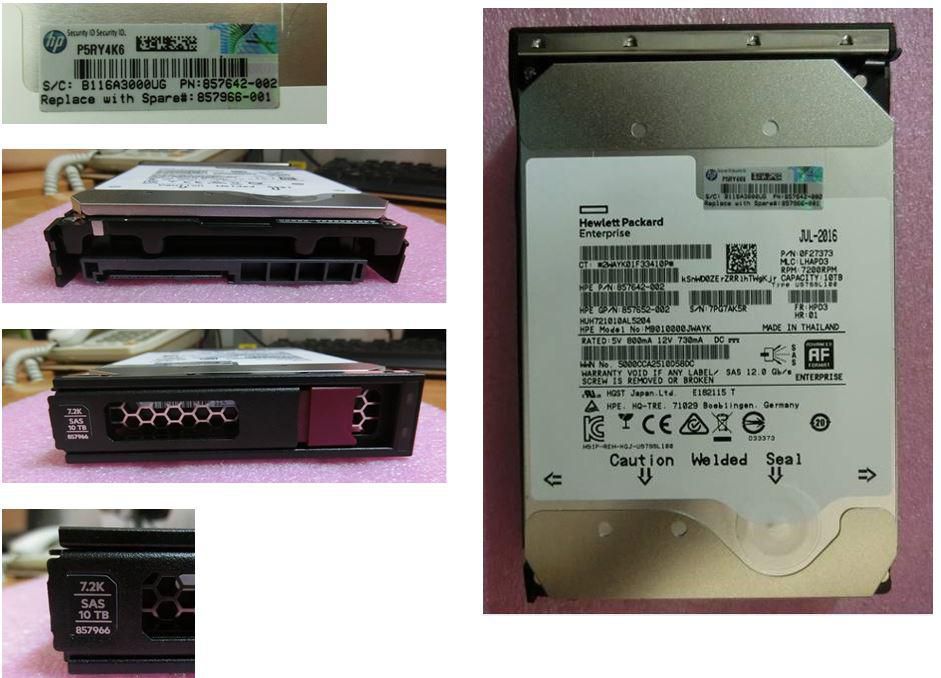 Hewlett Packard Enterprise 857646-S21-RFB Internal Hard Drive 10TB 7.2K LFF SAS