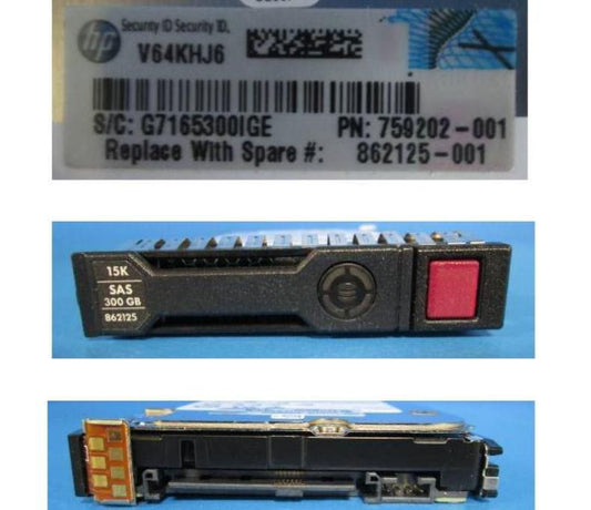 Hewlett Packard Enterprise 862125-001-RFB 300GB SFF SAS 15K 12G Hard Drive
