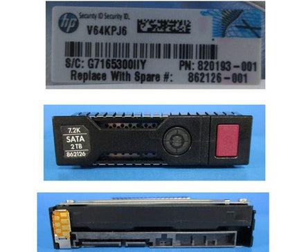 Hewlett Packard Enterprise 862126-001 2TB 3.5" SATA III 7200RPM HDD for ProLiant DL360 Gen10