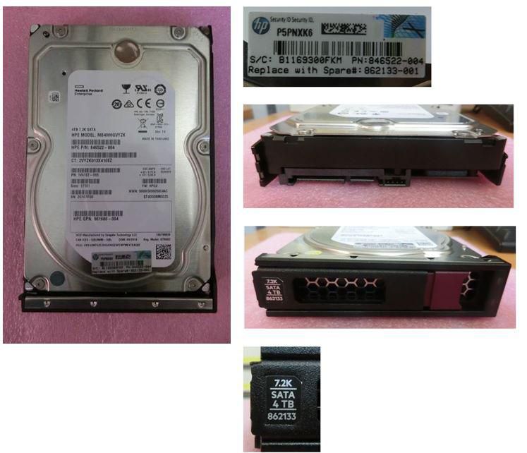 Hewlett Packard Enterprise 862133-001 4TB 3.5" SATA 7200RPM HDD