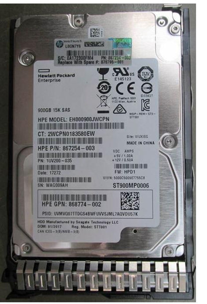 Hewlett Packard Enterprise 870795-001-RFB 900GB 2.5" 12G SAS 15K RPM HDD
