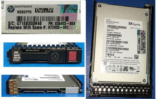 Hewlett Packard Enterprise 872055-001 SSD 960GB 6G SFF SATA RI-1 SC
