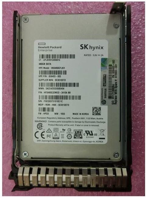 Hewlett Packard Enterprise 872889-001 Internal SSD – 480GB 6G SATA SFF RI SC