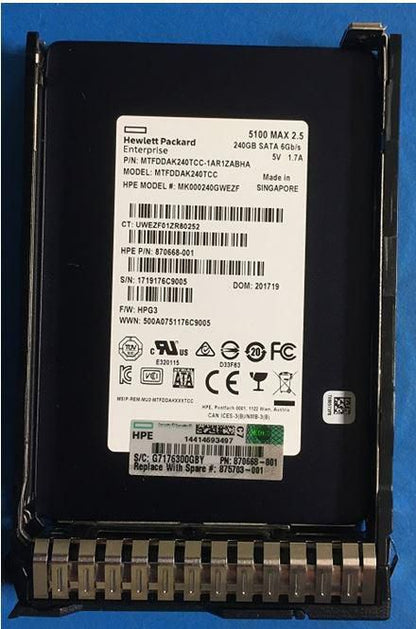 Hewlett Packard Enterprise 875703-001 Internal SSD – 240GB 2.5" SATA III MU SFF
