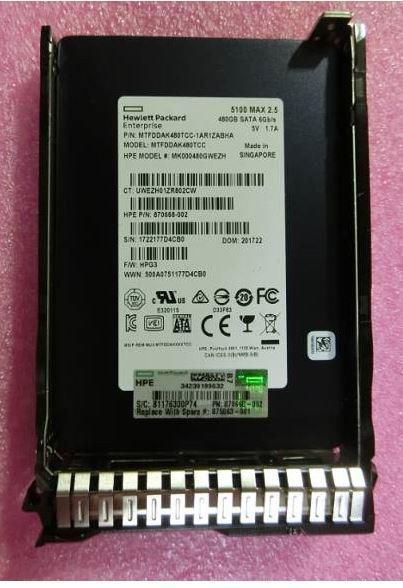 Hewlett Packard Enterprise 875863-001 480GB SSD – 2.5" SATA III MU SFF SC