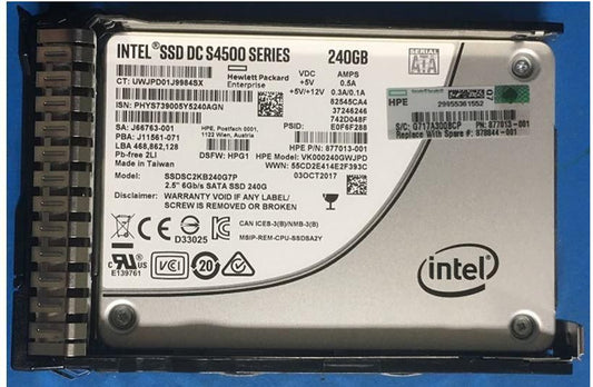 Hewlett Packard Enterprise 878844-001 Internal SSD – 240GB SATA 6G SFF RI DS SC