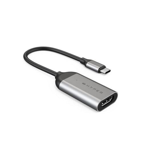 Hyper HD-H8K-GL USB-C to HDMI Adapter – 8K 60Hz / 4K 144Hz, HDR, Aluminium, Silicone Thermal Cover