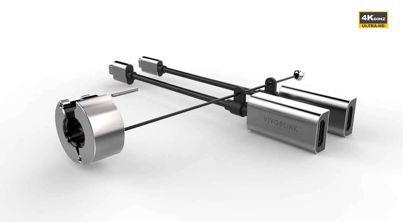 Vivolink PROADRING8S USB-C & Mini DisplayPort to HDMI 4K Video Adapter Ring – Black