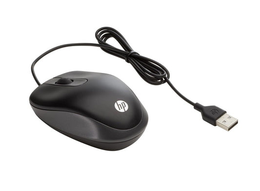 HP G1K28AA#ABB USB Travel Mouse – Ambidextrous Optical 1000 DPI Black