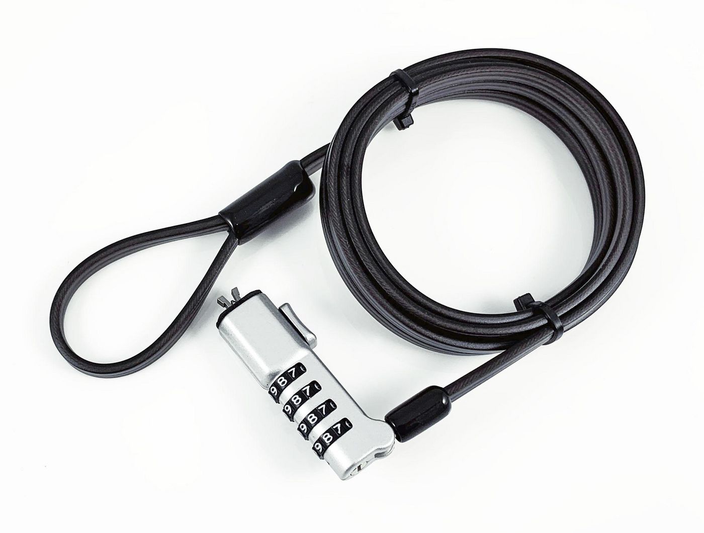 eSTUFF GLB220302 Cable Lock – Combination, Black, 1.8m, Carbon Steel