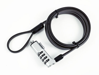 eSTUFF GLB220302 Cable Lock – Combination, Black, 1.8m, Carbon Steel