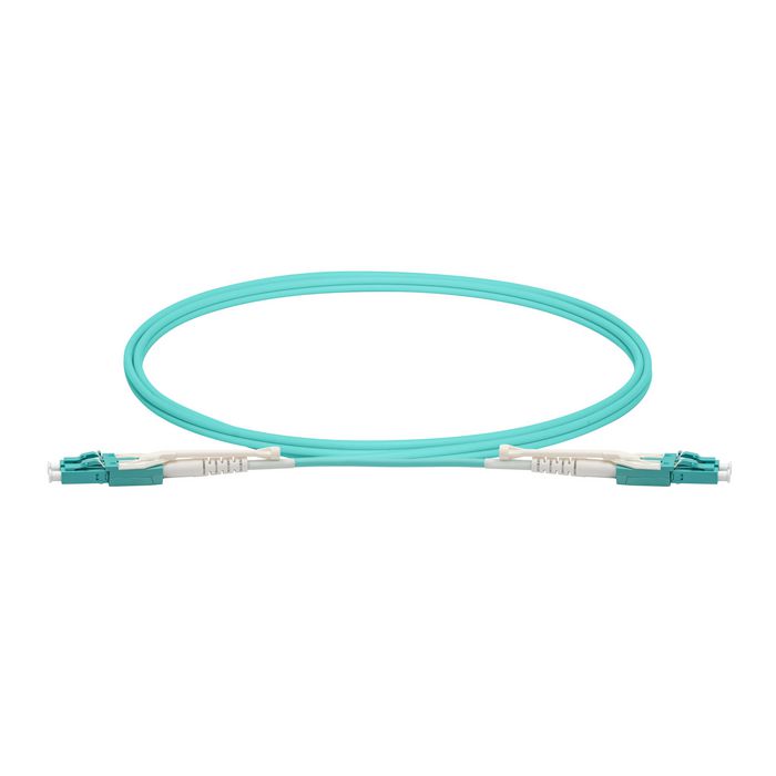 Lanview LVO231510 LC Uniboot Duplex OM3 Fibre Patch Cable – 10m 3mm LSZH Blue Jacket