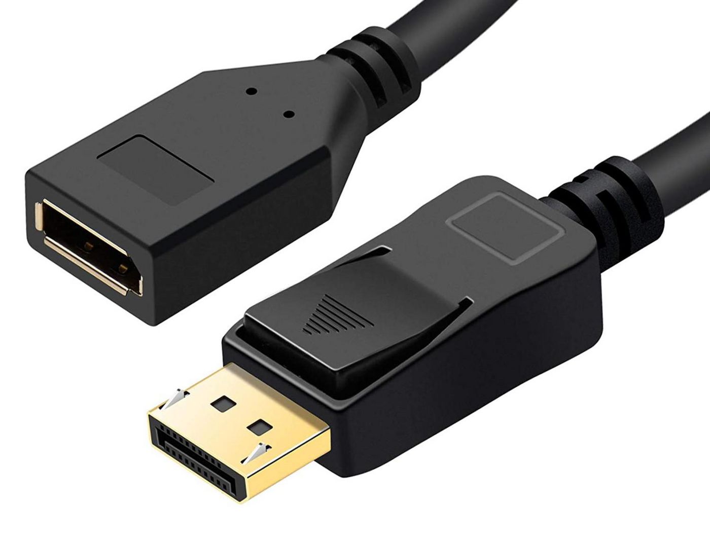 MicroConnect DP-MFG-200 DisplayPort Extension Cable – 2m Black Gold-Plated, RoHS Certified