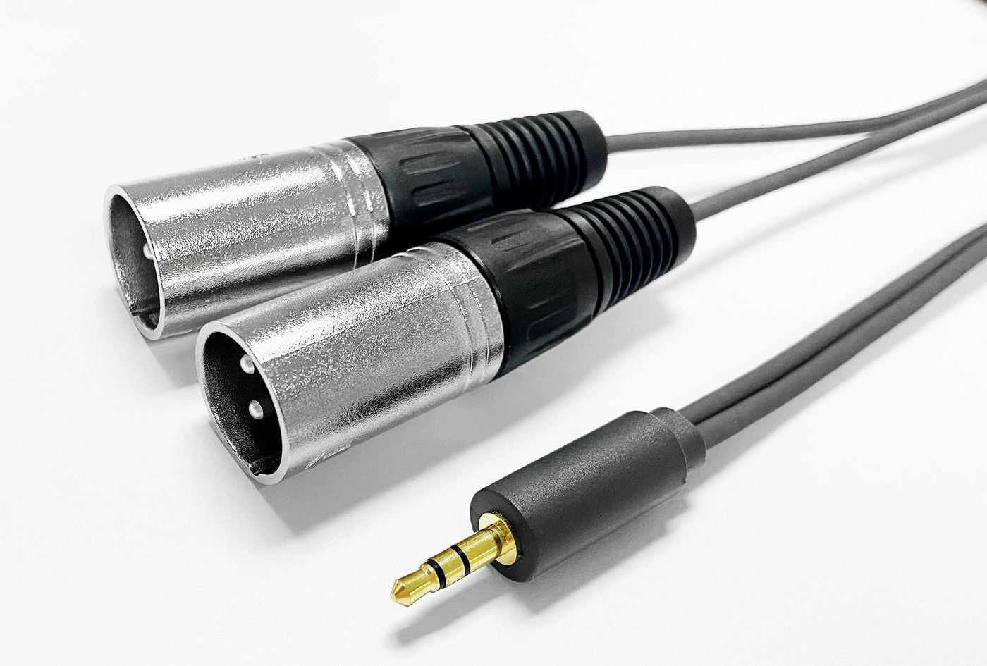 Vivolink PROMJXLRS15 15m Audio Cable – 3.5mm Male to 2 x XLR Male, Gold Plated, RoHS