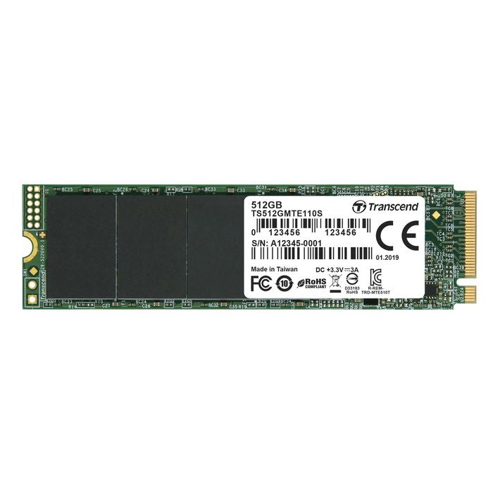 Transcend TS512GMTE110S Internal SSD – 512GB M.2 NVMe PCIe Gen3 x4