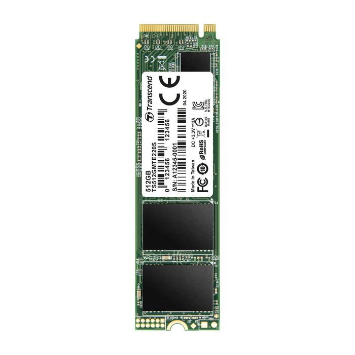 Transcend TS512GMTE220S Internal SSD – M.2 NVMe PCIe Gen3 x4 512GB 3300MB/s