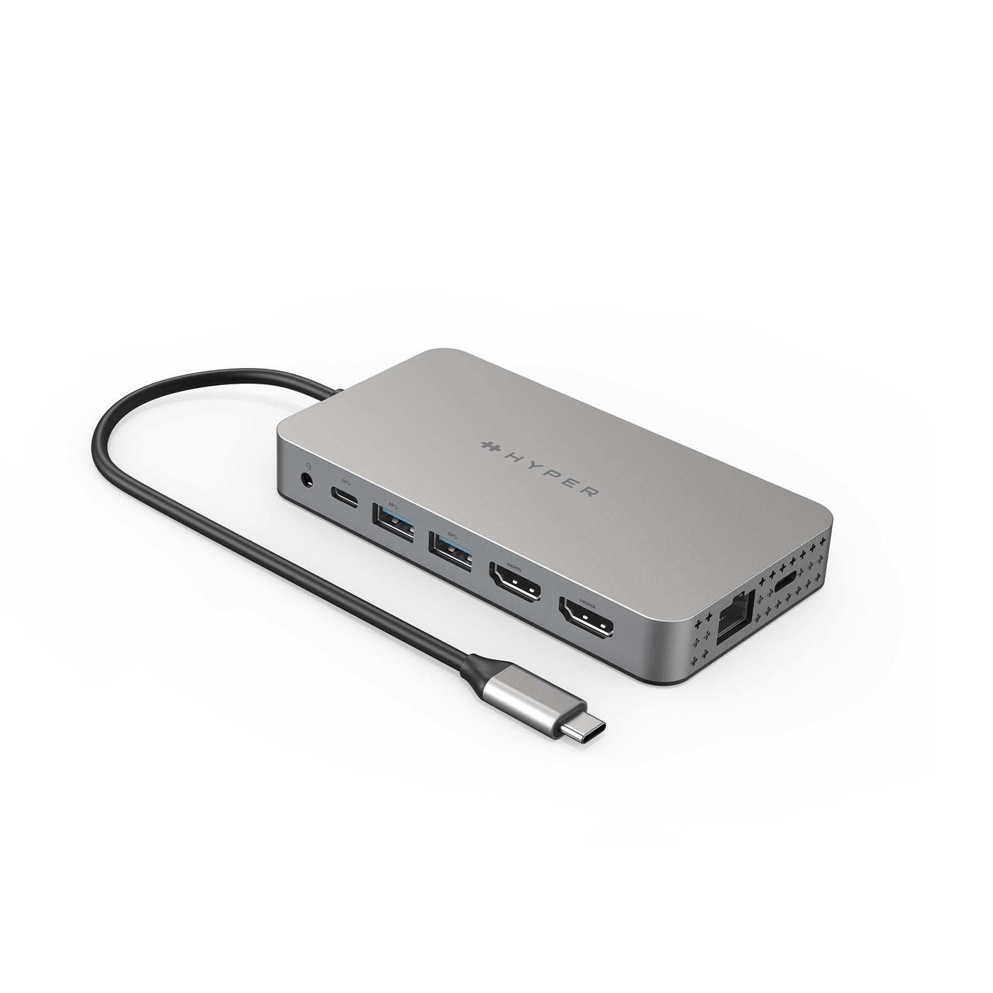 Hyper HDM1H-GL Dual 4K HDMI 10-in-1 USB-C Hub with 100W Power Delivery