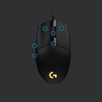 Logitech 910-005796 G203 LIGHTSYNC Gaming Mouse – USB Type-A, Black, 8000 DPI