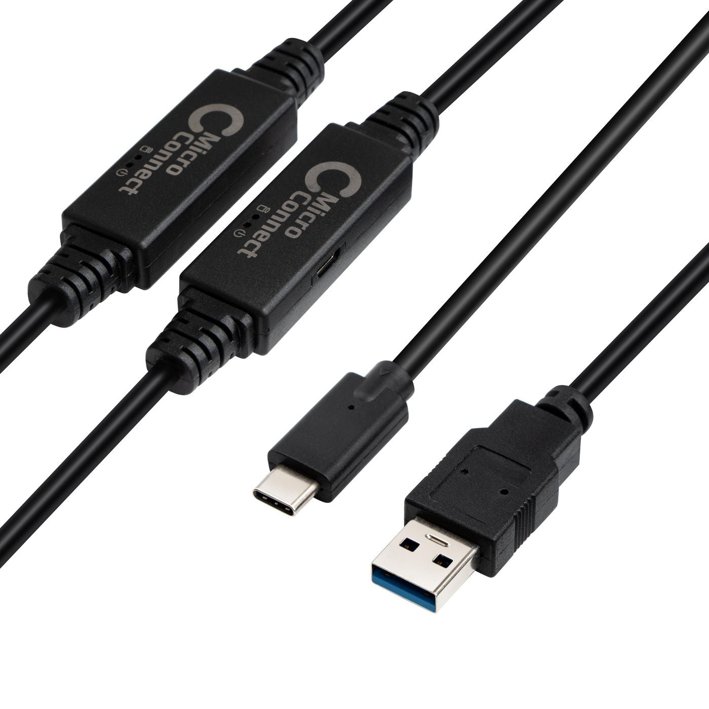 MicroConnect USB3.1CA10AMP USB 3.2 Gen 1 Cable 10m USB C to USB A Black