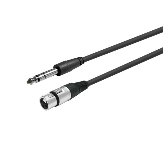 Vivolink PROAUDXLRFJACKS1 1m XLR Female to 6.35mm Jack Audio Cable – Black, RoHS