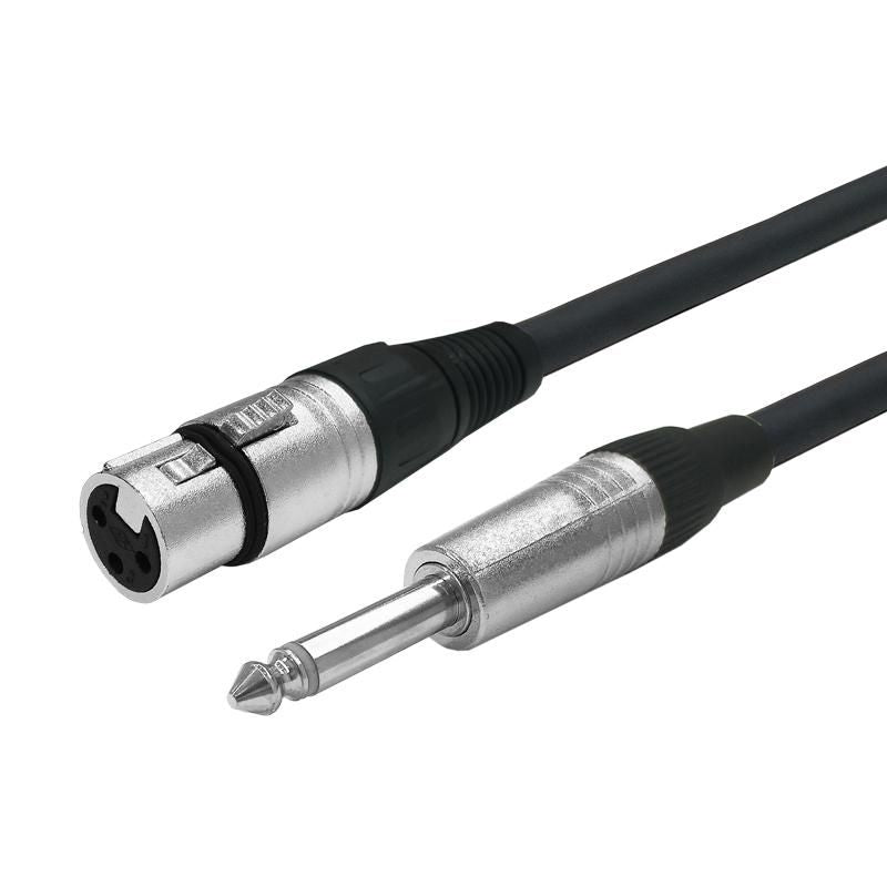 Vivolink PROAUDXLRFJACK3 3m XLR Female to 6.35mm Mono Jack Audio Cable – Black
