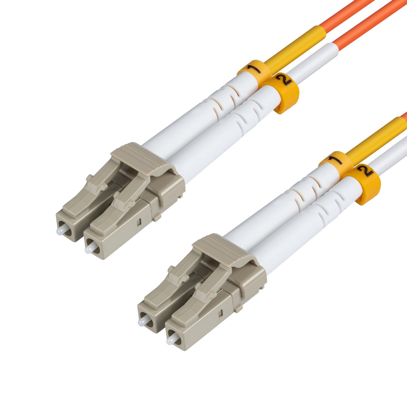 Microconnect FIB442002-2 2m OM2 LC-LC Duplex Fibre Optic Cable – LSZH, Orange