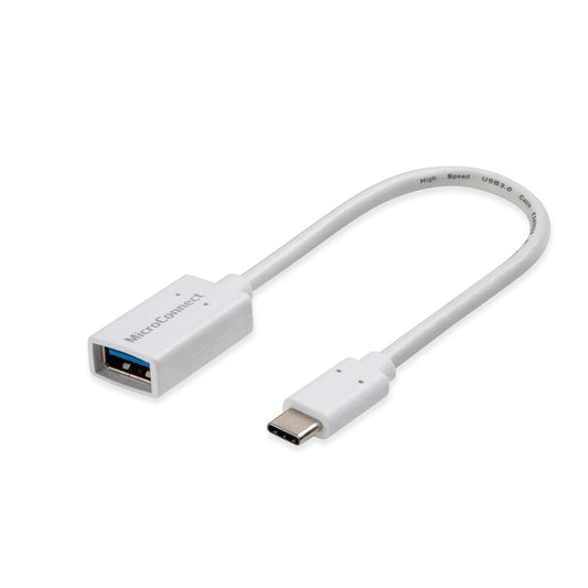 MicroConnect USB3.1CAF02W USB Cable USB 3.2 Gen 1 0.2m USB C to USB A White