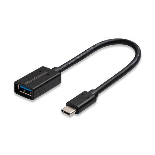 MicroConnect USB3.1CAF02 USB Cable USB 3.2 Gen 1 0.2m USB C to USB A Black