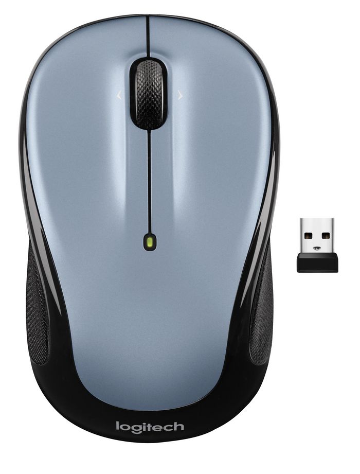 Logitech 910-006813 Wireless Mouse – 2.4GHz, 5 Buttons, Optical, Black/Grey