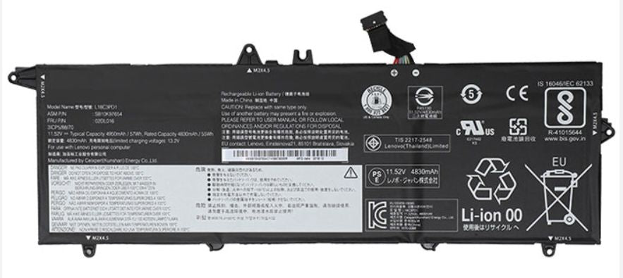 Lenovo 02DL013 Internal Lithium-Ion Battery 57Wh 11.58V