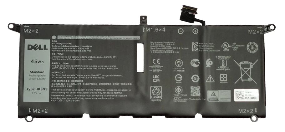 Dell WDK63 Battery – 45Wh 4-Cell Lithium Ion Polymer